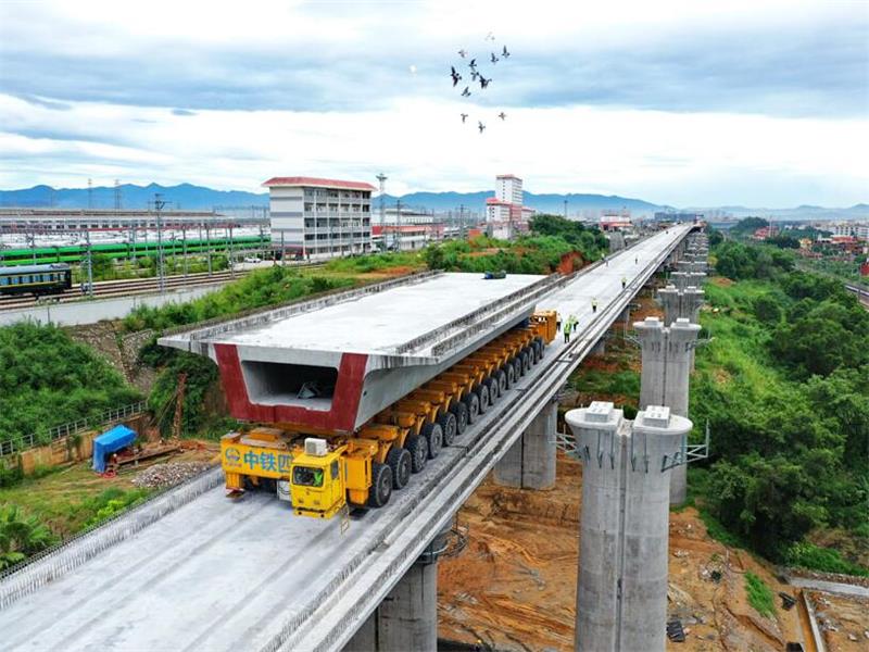 台州高铁高架桥施工